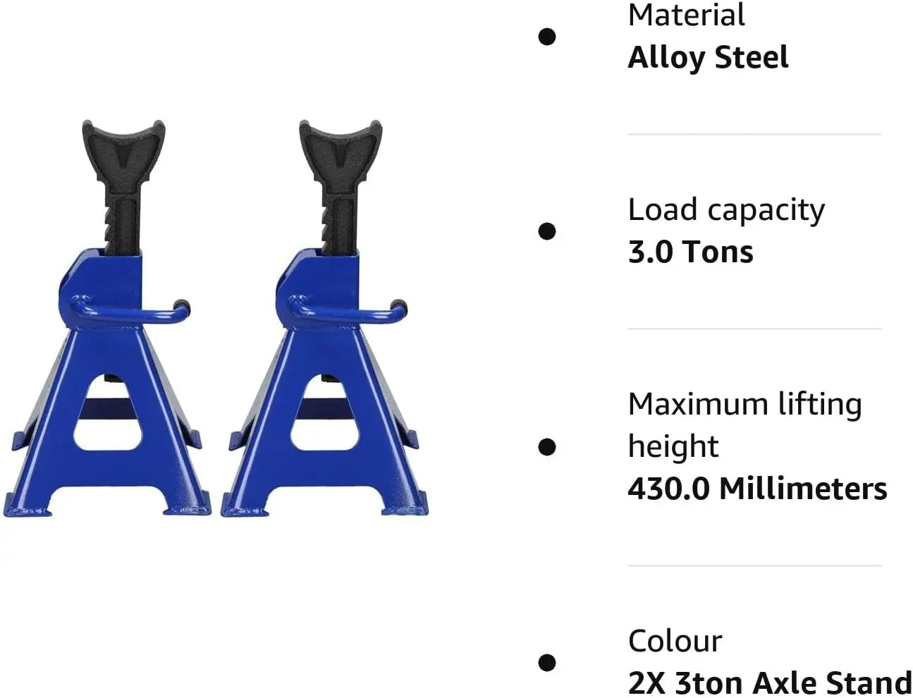 3 Ton Adjustable Axle Stands Set of 2 Heavy Duty Car Lifting Tool