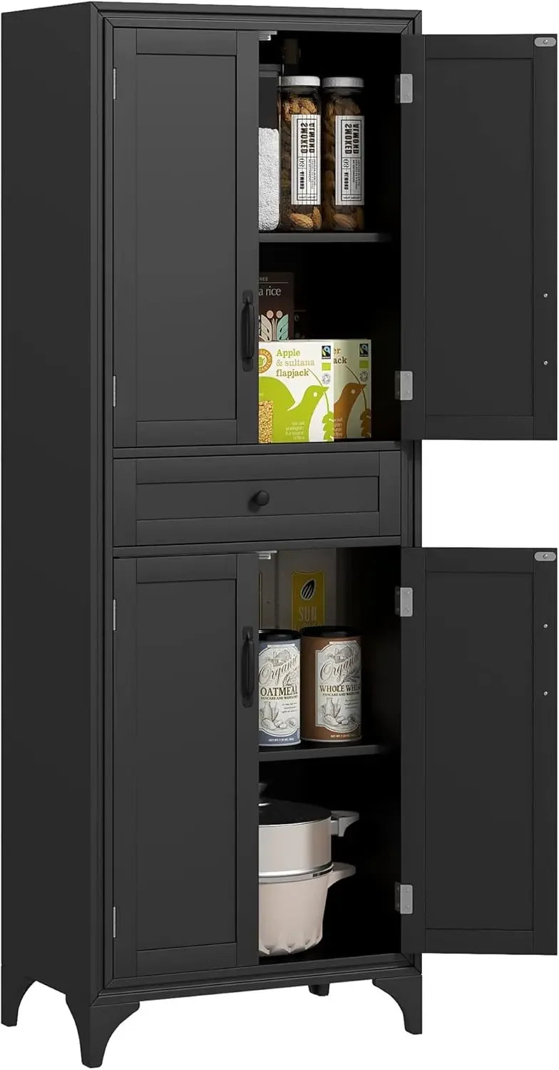 67 Inch Tall Freestanding Kitchen Pantry Cabinet with Adjustable Shelves