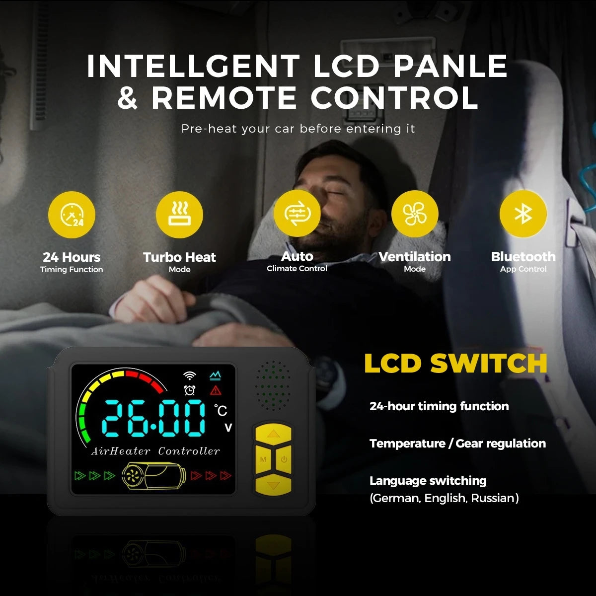 8KW Diesel Air Heater Bluetooth Control for RV Truck Car Tent Heating