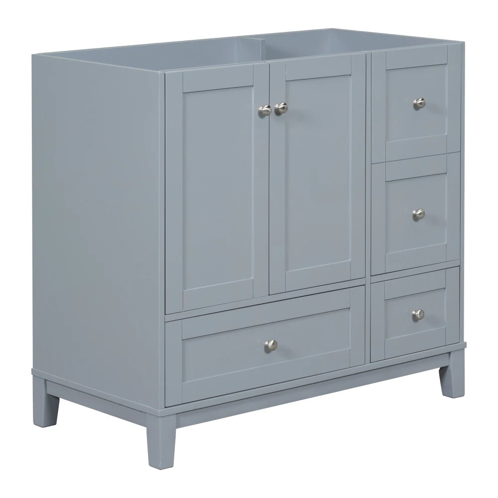 36 Inch Modern Bathroom Vanity with USB Charging and Ample Storage
