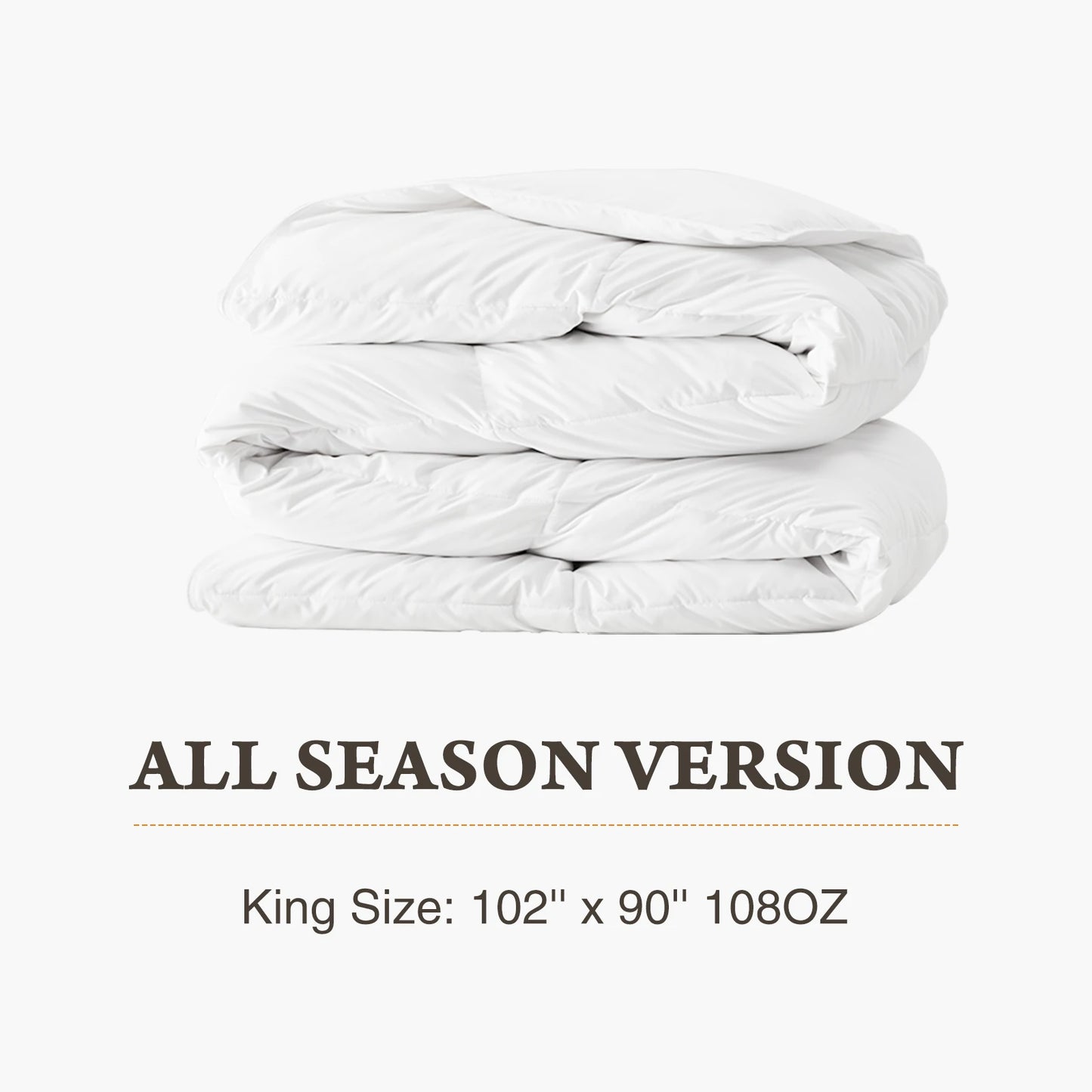 Ljustra King Size All Season Comforter Soft Breathable Bedding 102x90