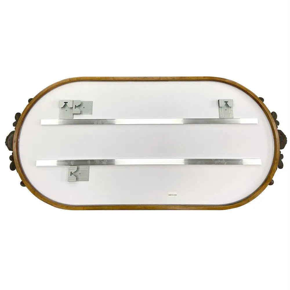 Antique Rustic Oval Wall Mirror for Entryway Bathroom Hallway Decor