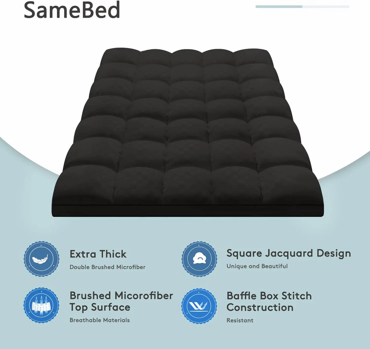 Ljustra Twin XL Mattress Topper Extra Thick Cooling Protector Back Pain Relief