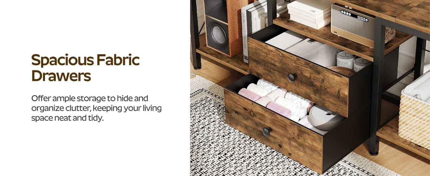 TV Stand with Power Outlet for 75 Inch TVs Entertainment Center