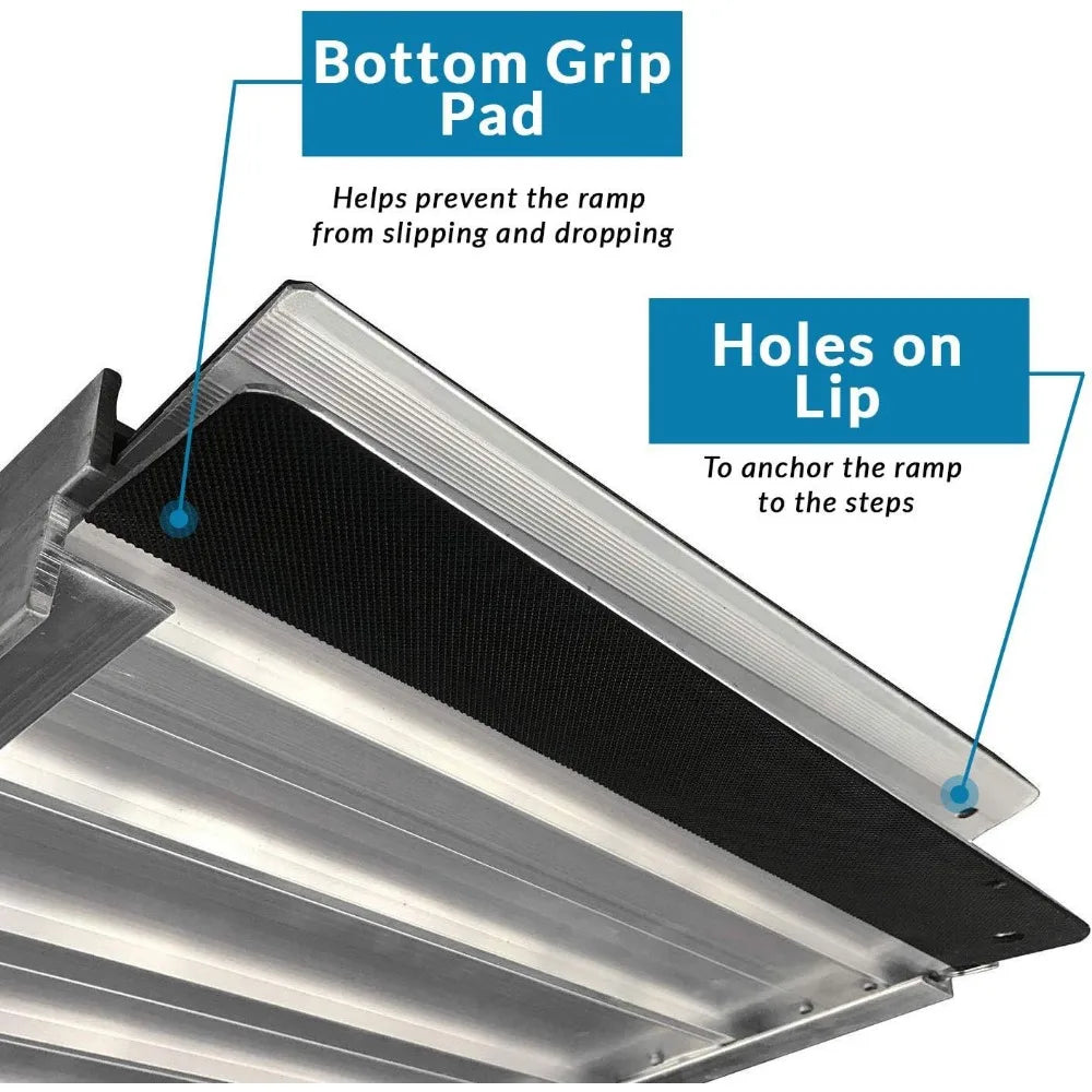 Extra Wide Non-Skid Aluminum Wheelchair Scooter Loading Ramp 6FT Portable