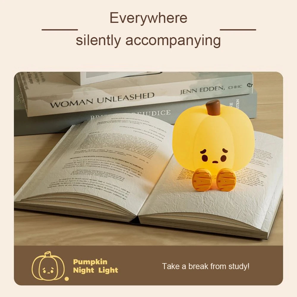 Ljustra Touch Sensor Pumpkin Night Light Rechargeable LED Lamp