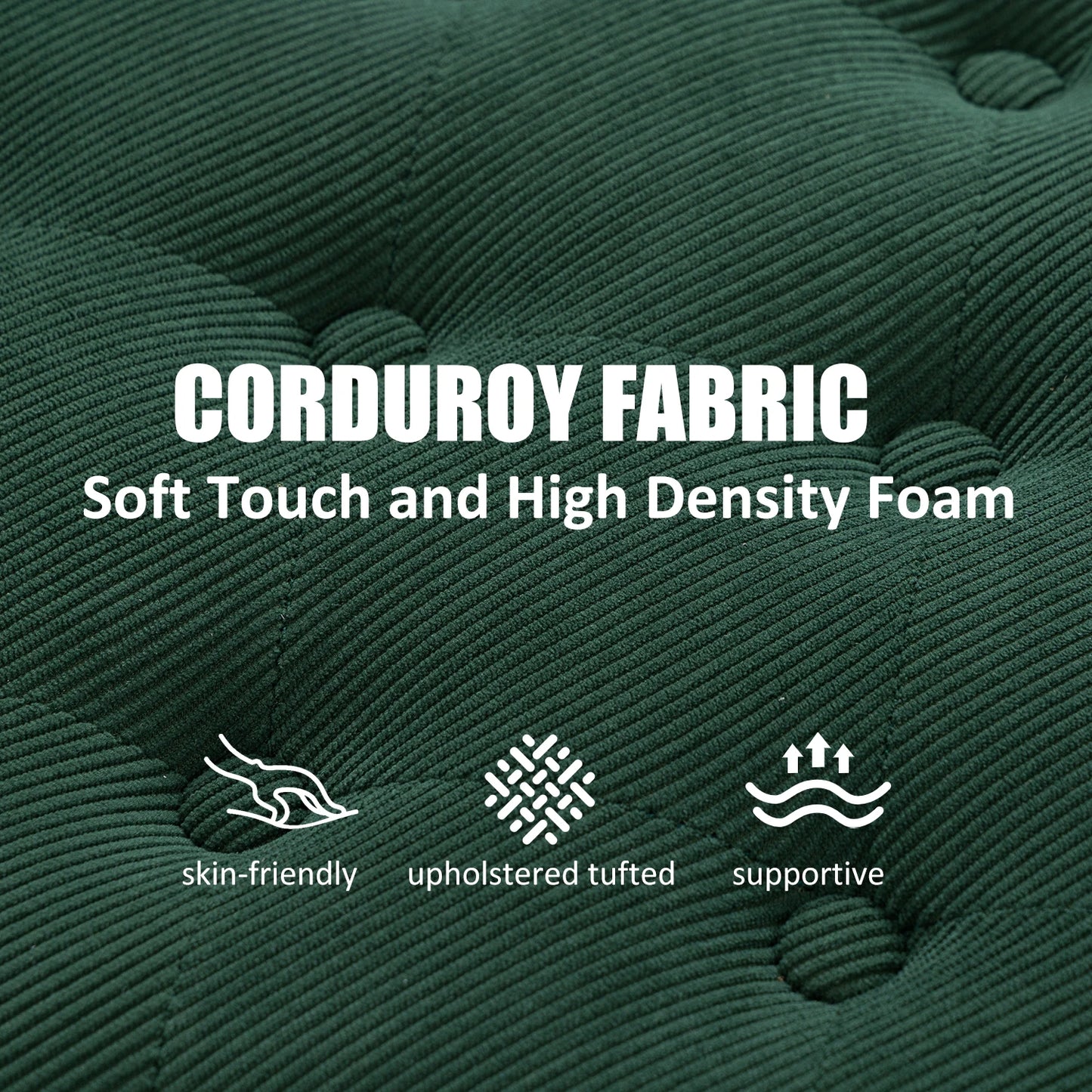 63 Storage Ottoman Upholstered Tufted Storage Bench for Living Room Bedroom