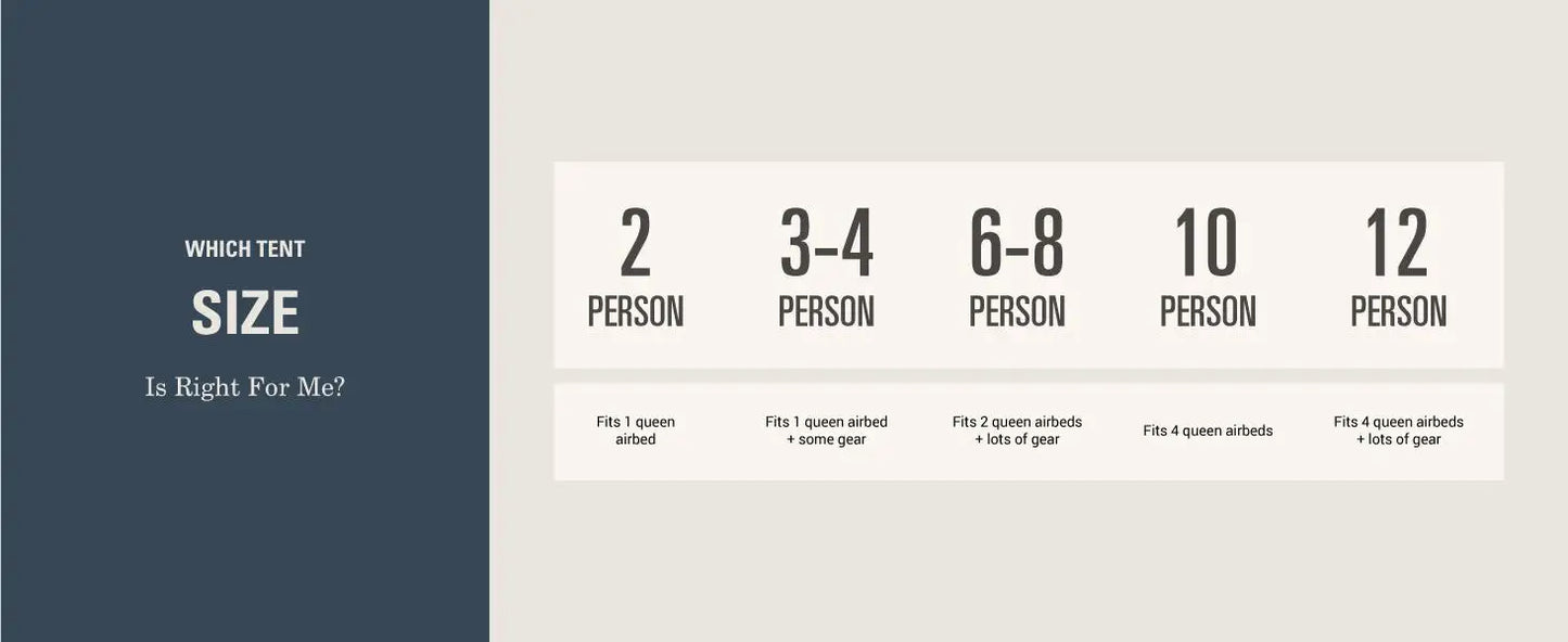 8-Person Family Camping Tent Weatherproof Easy Setup Airbeds