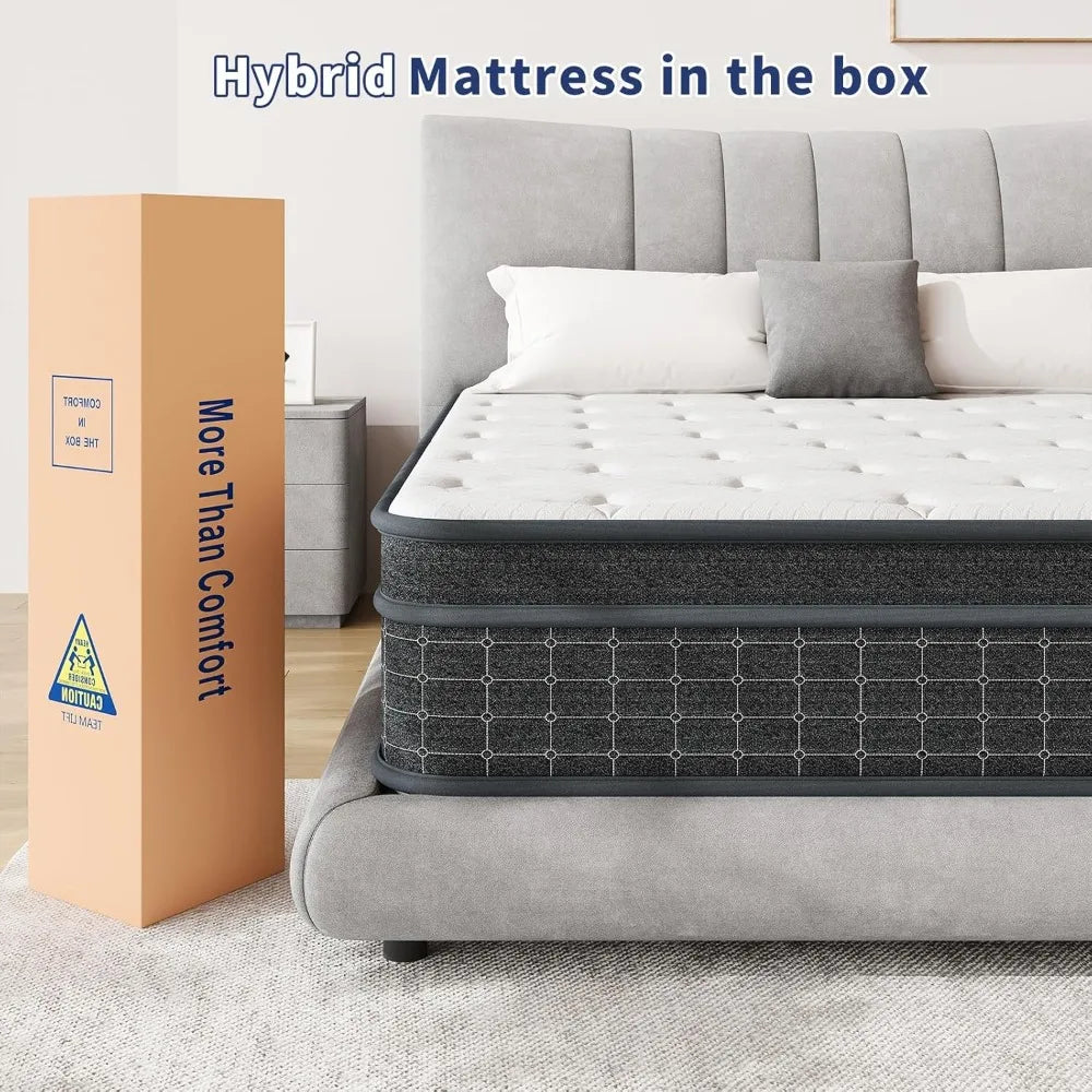 Ljustra 12 Inch Memory Foam Hybrid Mattress Pocket Spring Comfort