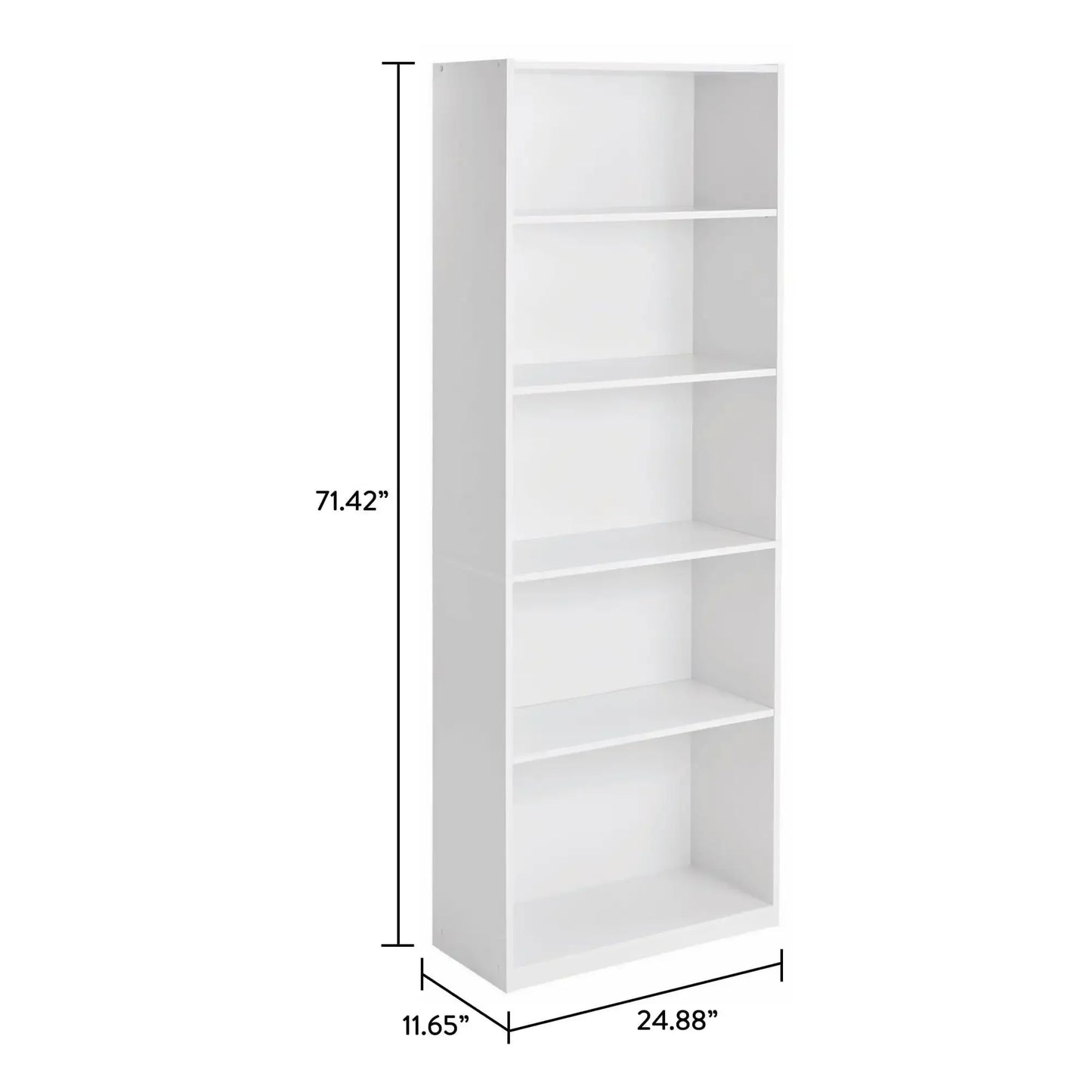 5-Shelf Bookcase Adjustable Shelves Modern Storage Solution