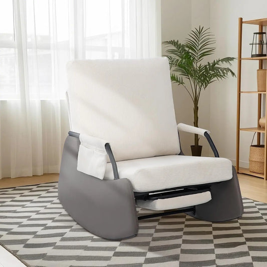 Ljustra Rocking Recliner Chair Modern Sofa Upholstered Glider 3 Levels