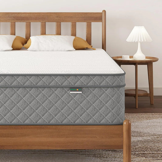 Ljustra Full Size Mattress 12 Inch Hybrid Cooling Gel Memory Foam