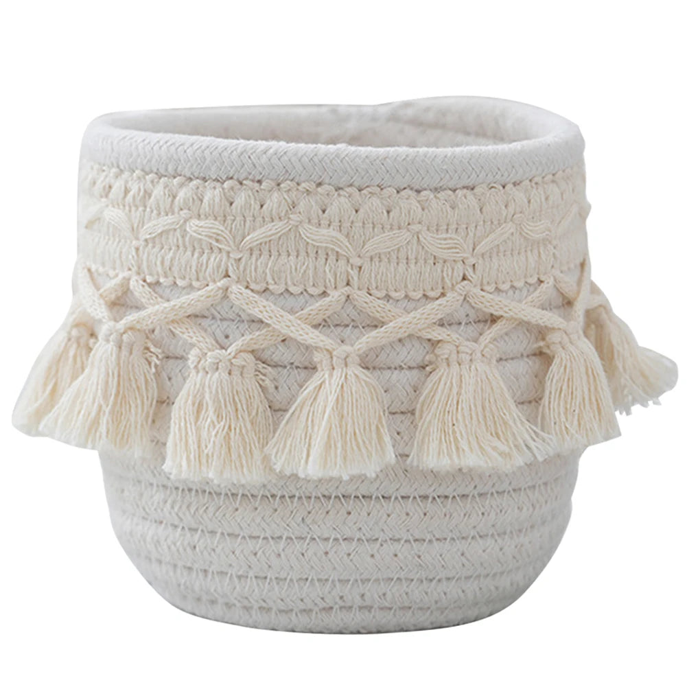 Mini Storage Basket Boho Decor Makeup Brush Holder Organizer