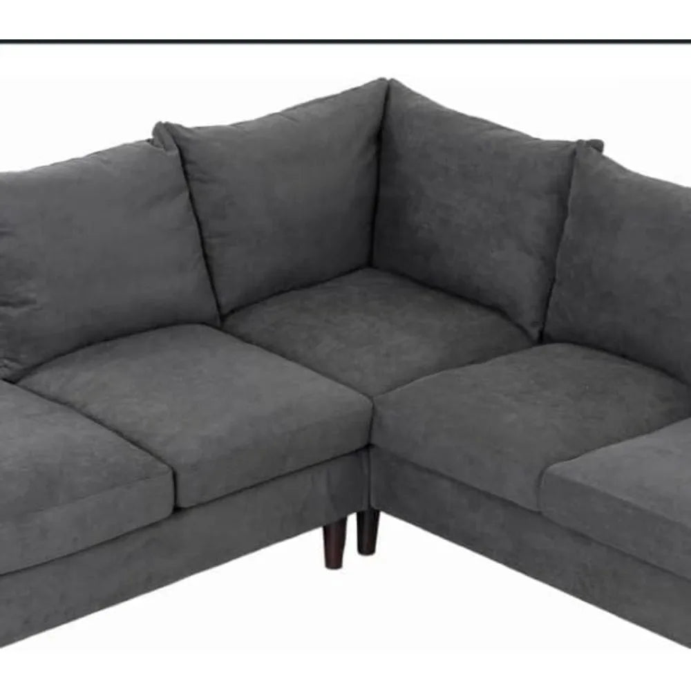 Modern Upholstered L-Shape Sectional Sofa Living Room Furniture