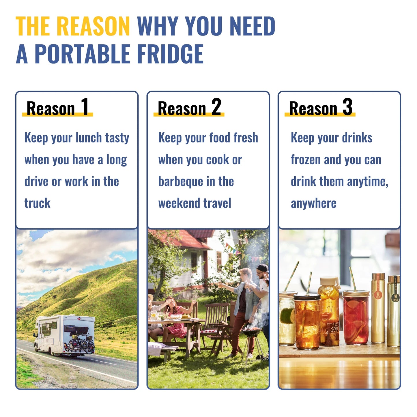 Ljustra Portable Car Refrigerator 20L 22L 35L 45L 55L Freezer for Camping