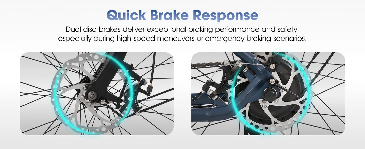 HILAND Electric Road Bike 250W Commuter with Detachable Battery LCD Display