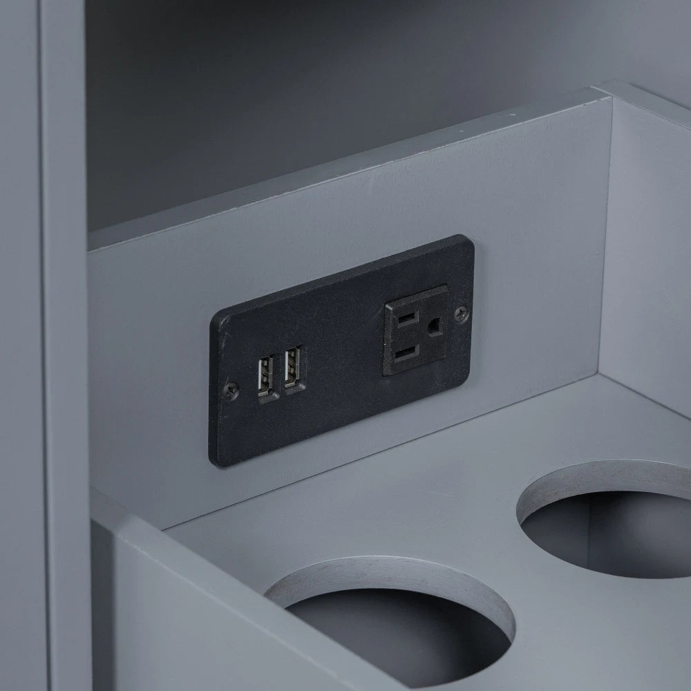 36 Inch Modern Bathroom Vanity with USB Charging and Ample Storage