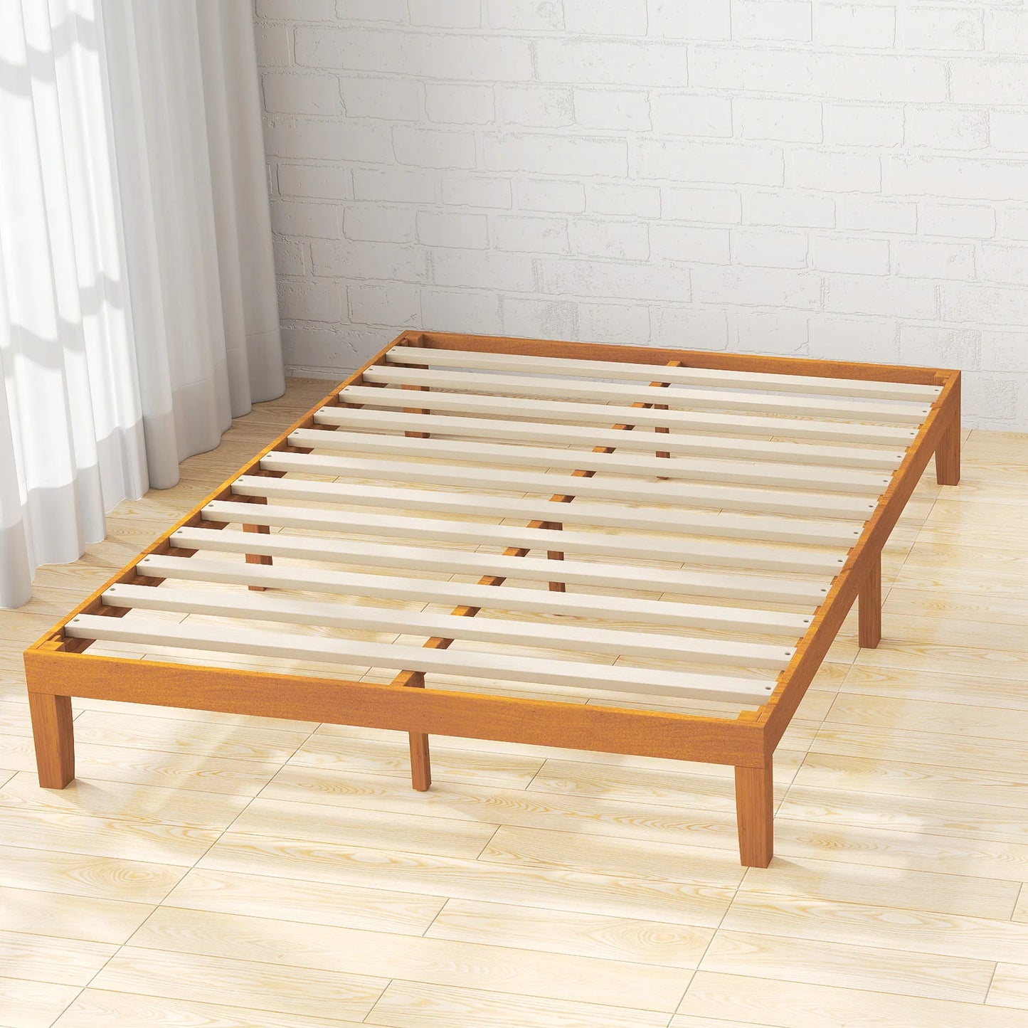 Ljustra Queen Solid Wood Bed Frame Easy Assembly Eco-Friendly Design