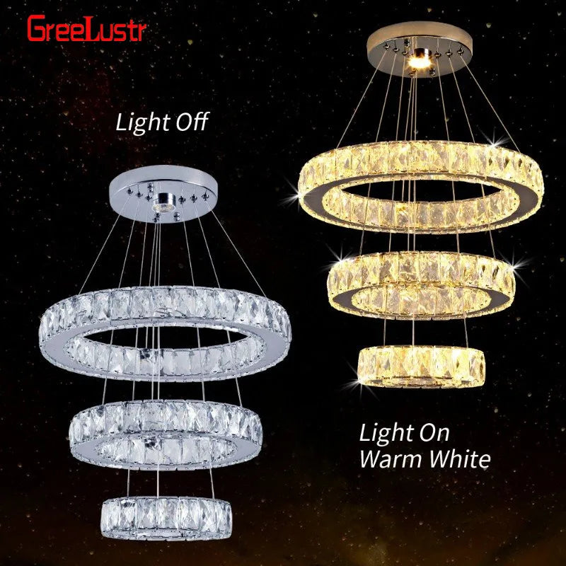 Ljustra Crystal Chandeliers Nordic Pendant Lamp Decorative Ceiling Light