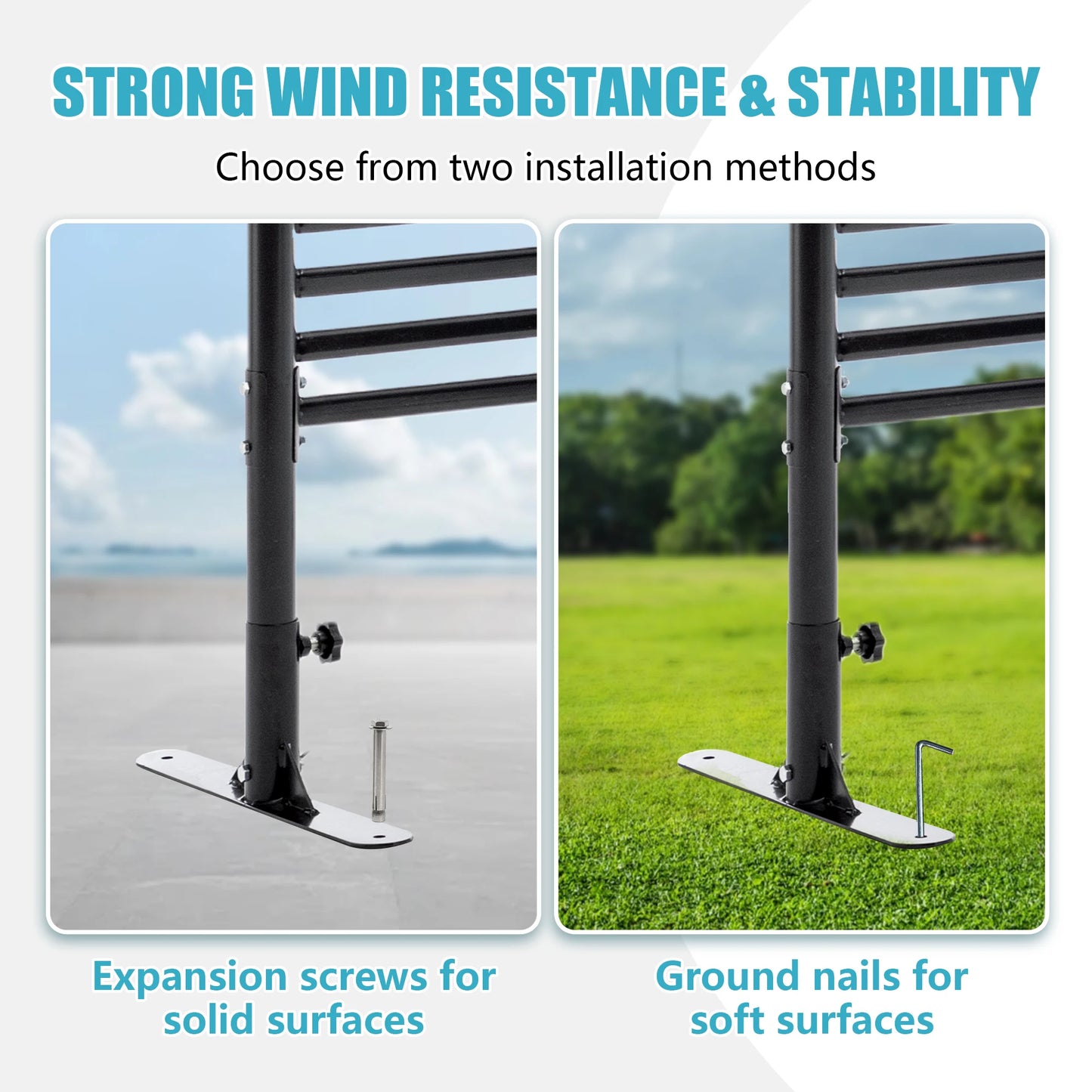 Outdoor Privacy Screens Freestanding Metal Fence Panels 71.26x46.65