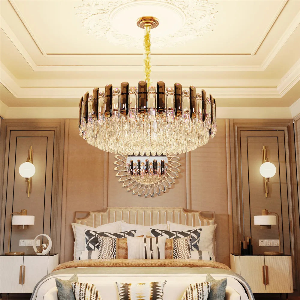 Ljustra Crystal Chandelier 80cm Pendant Light Super Bright Home Hotel