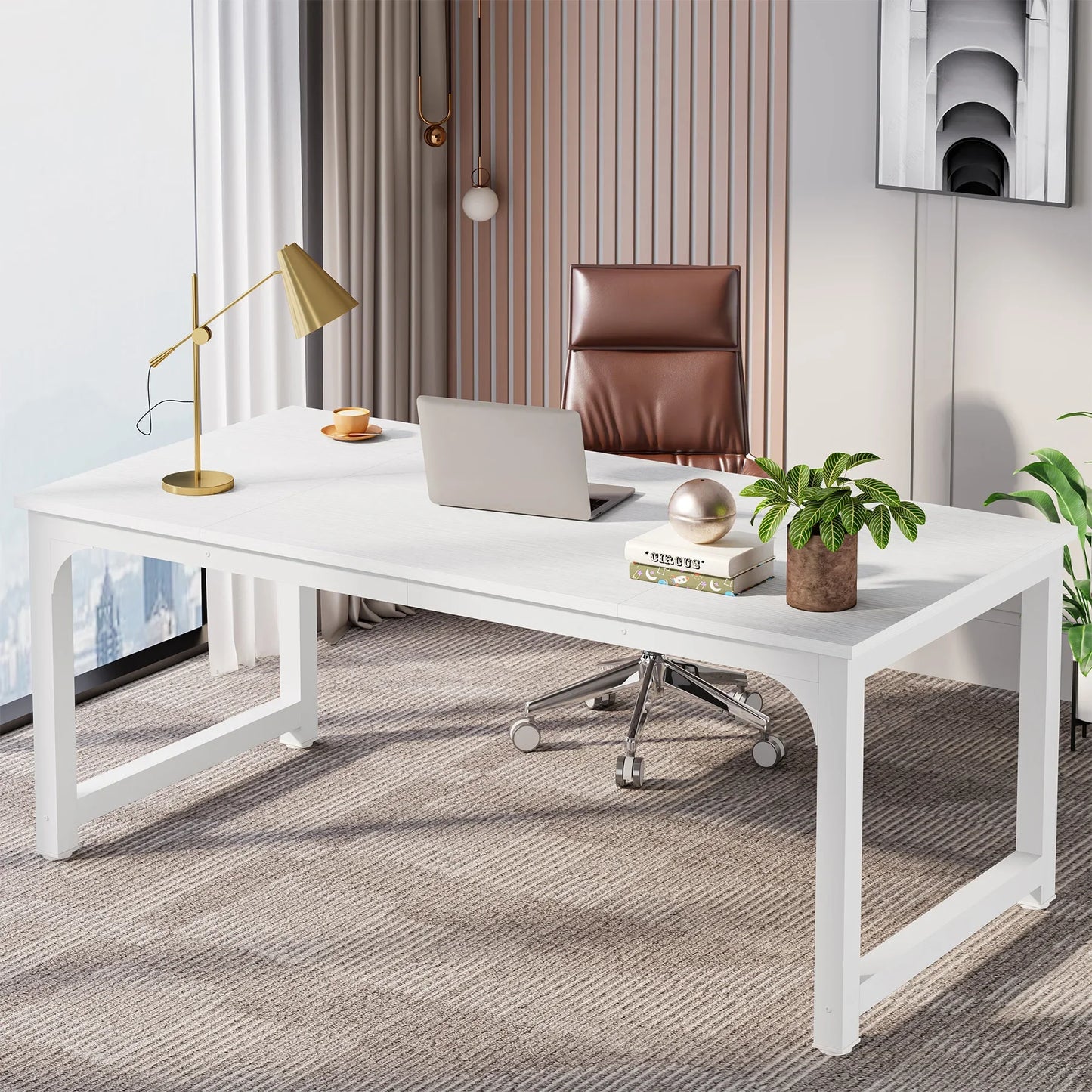 Ljustra Modern Computer Desk Large Office Study Writing Workstation