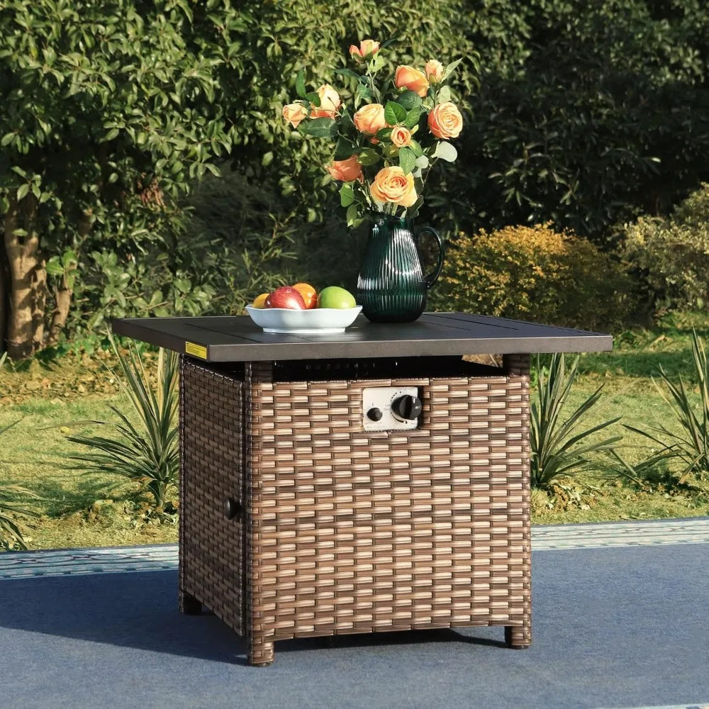 32 Inch Gas Fire Pit Table Outdoor Propane Fire Table 50000 BTU