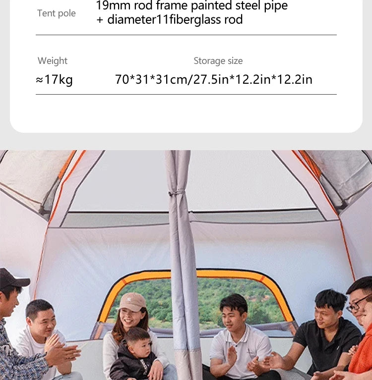 Sonuto Camping Family Tent 3-12 Person Double Layer Oversize Outdoor