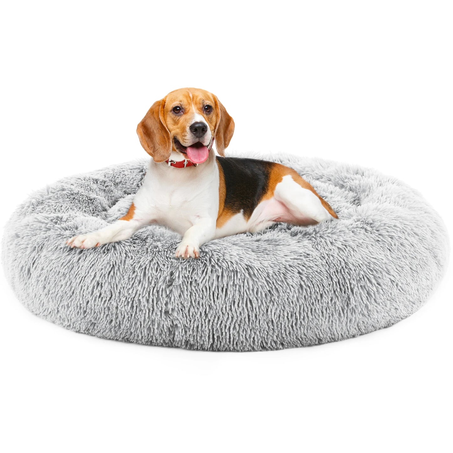 Ljustra Calming Dog Bed Washable Plush Anti-Slip Round Bed for Dogs