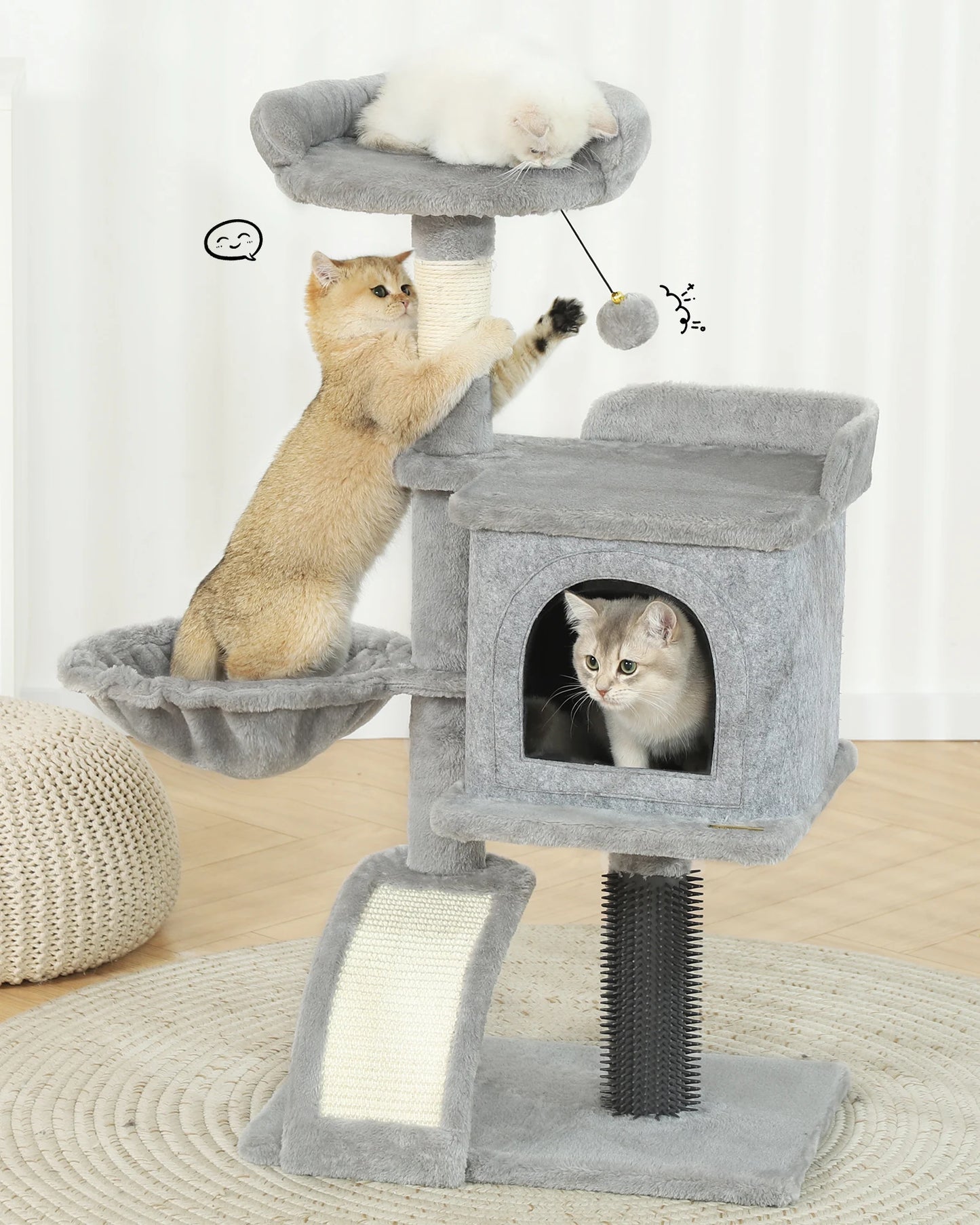 Ljustra Cat Climbing Frame Multi-Level Cat Tower with Scratching Post