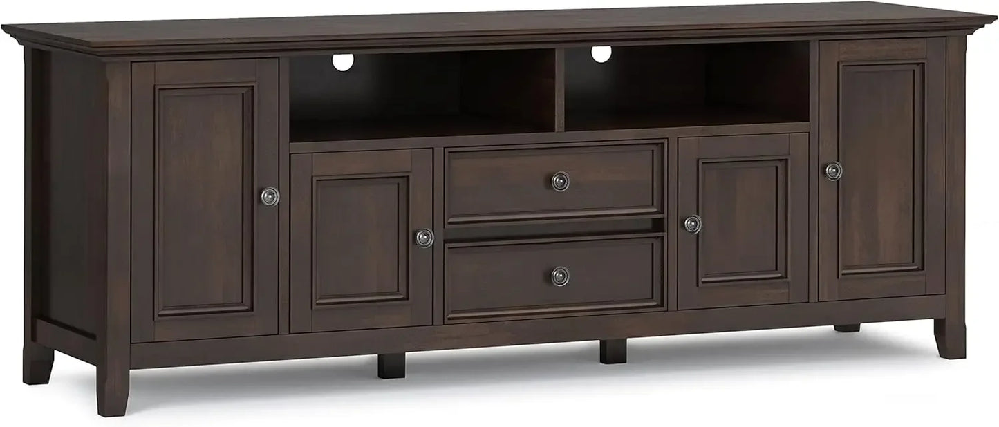 Amherst Solid Wood 72 Inch Transitional TV Media Stand for TVs up to 80 Inch
