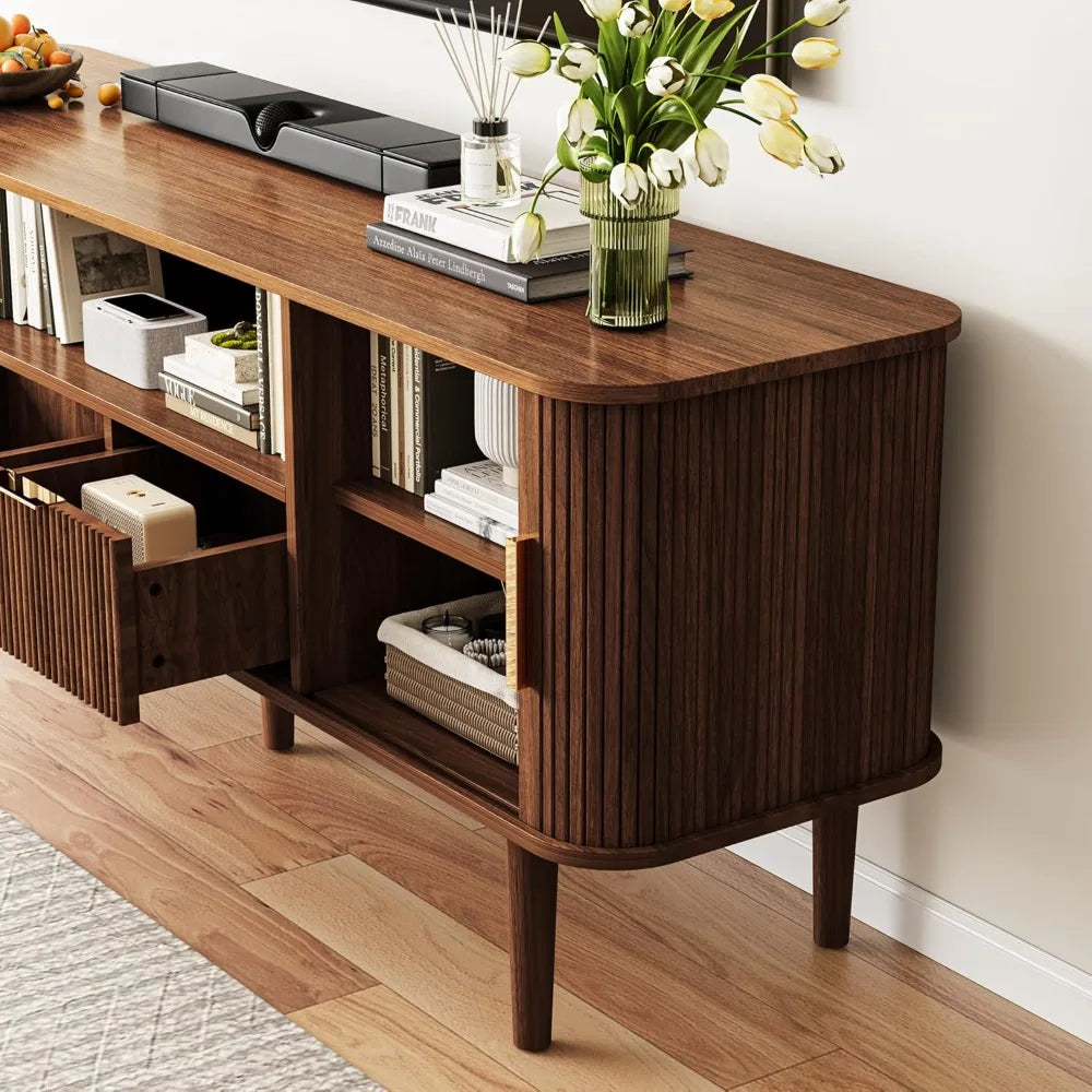 Ljustra Mid Century Modern 62.4 Inch TV Stand Media Console Table