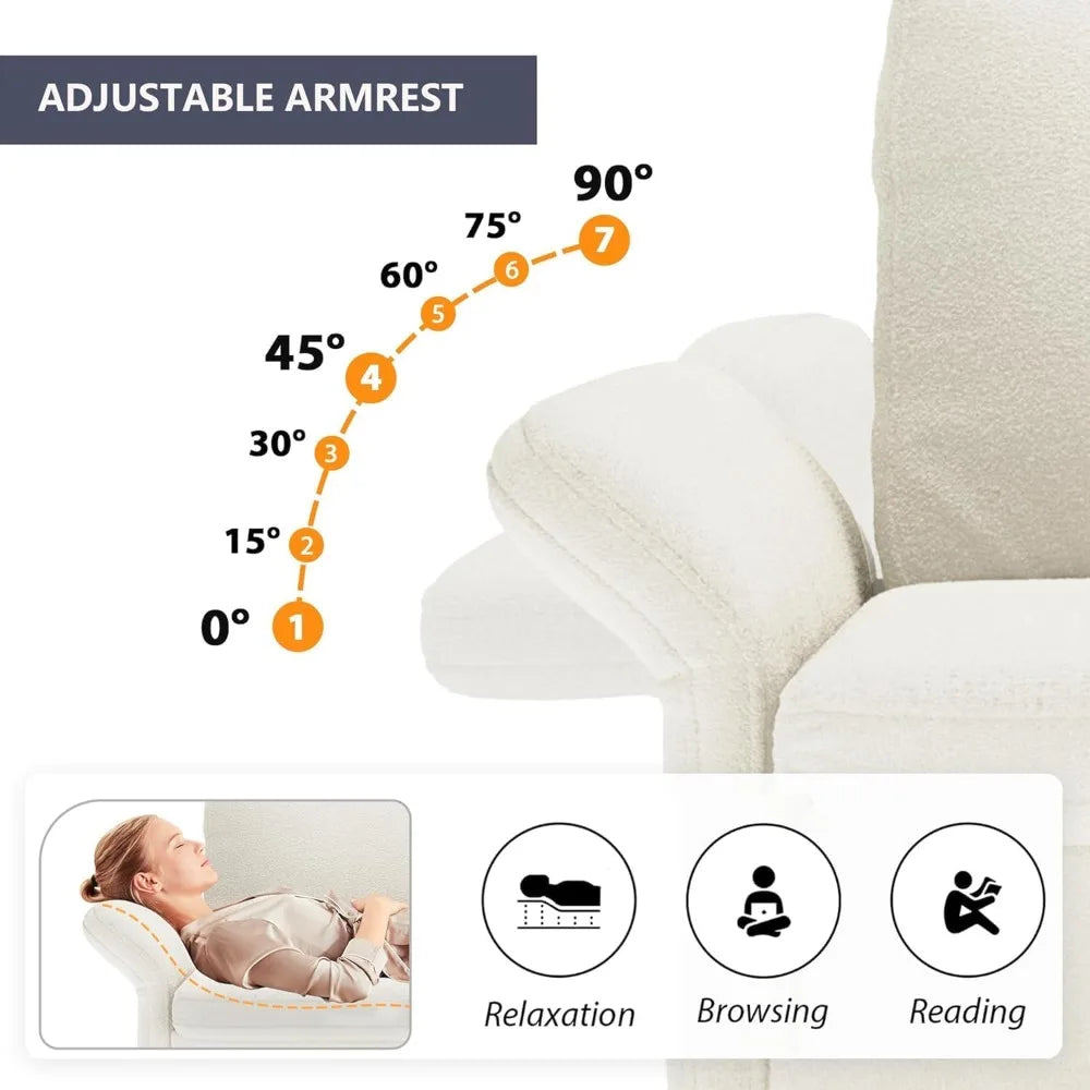 Mini Couch for Bedroom Small Loveseat Sofa 60 Inch with USB LED Light