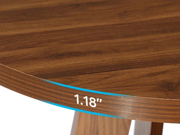 Ljustra Round Dining Table for 4 Farmhouse Style Kitchen Table 47 Inch