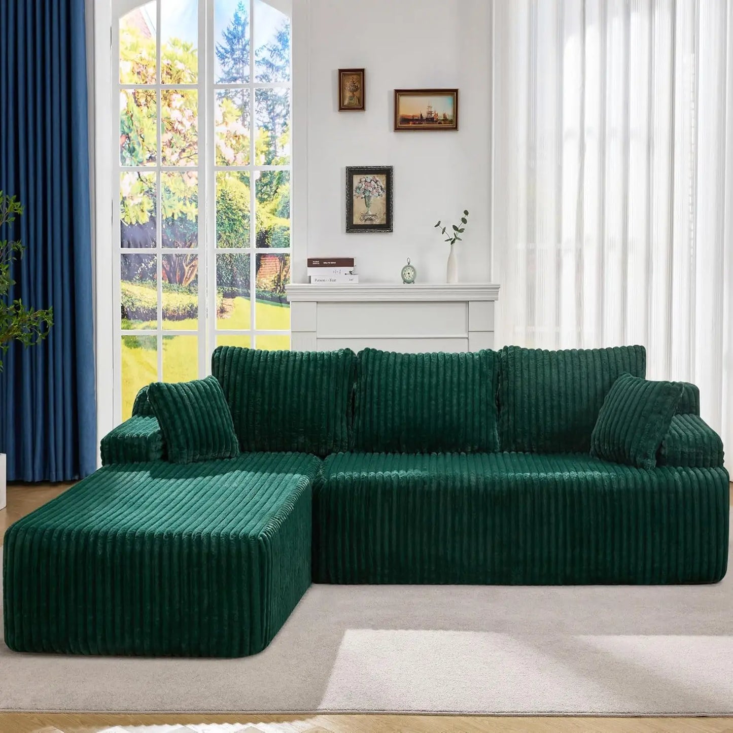 Ljustra Modular Sectional Sofa L-Shape 3 Seat Couch Memory Foam Chaise