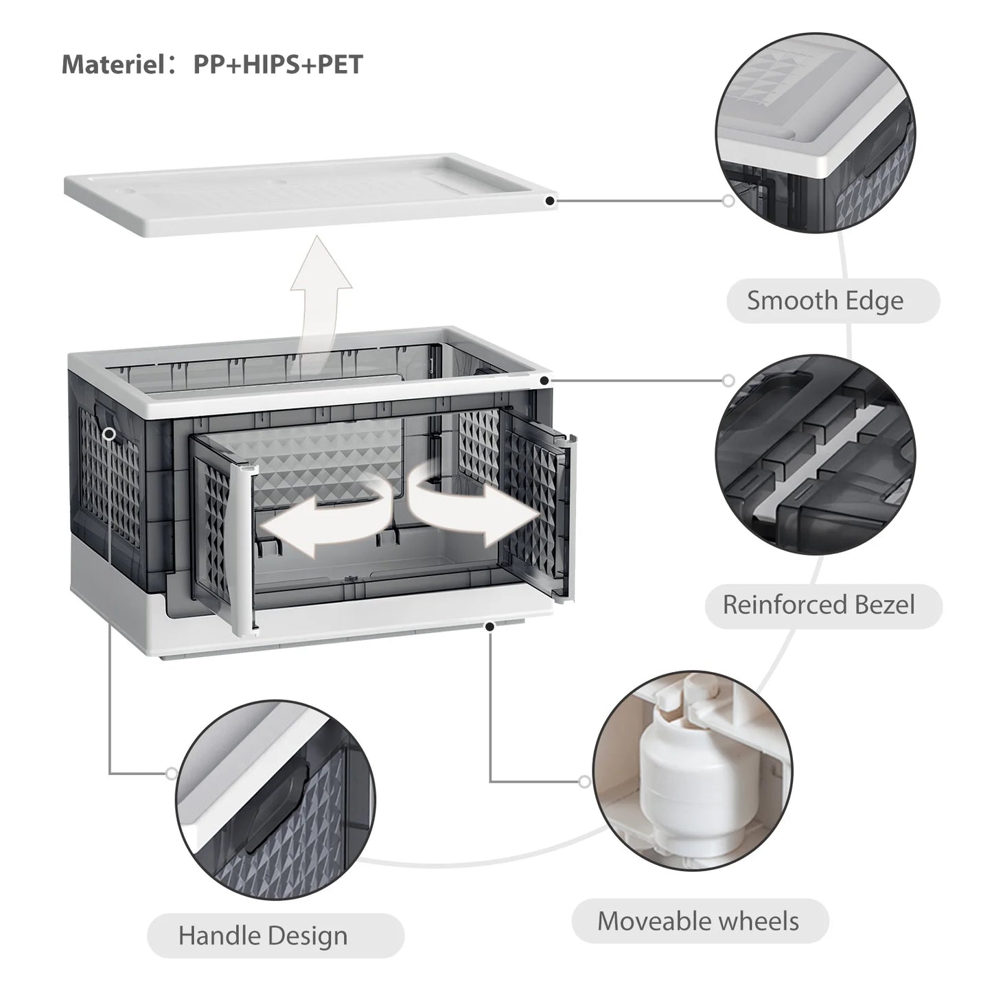 Stackable Wheeled Storage Bins Organizer for Clothing Shoes Home Office
