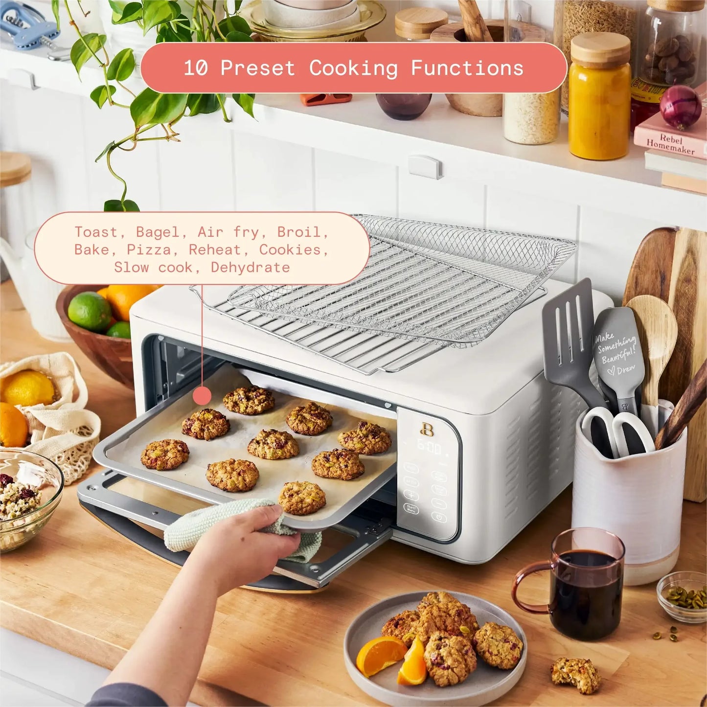 Infrared Air Fry Toaster Oven 9-Slice 1800W by Drew Barrymore