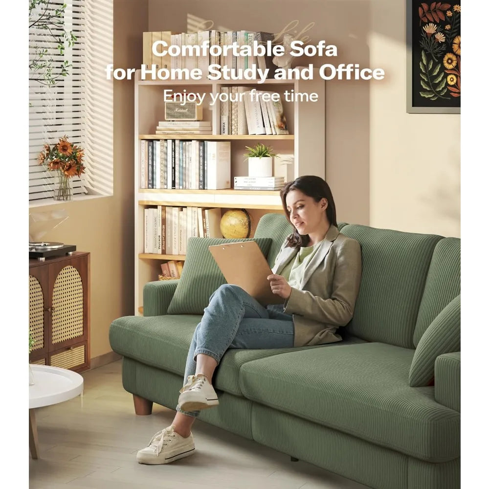 Ljustra 87in Comfy Sofa Extra Deep Seats No Tool Assembly Living Room