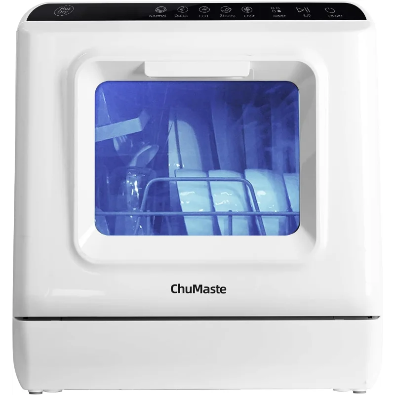 Portable Countertop Dishwasher with Water Tank 6 Wash Programs