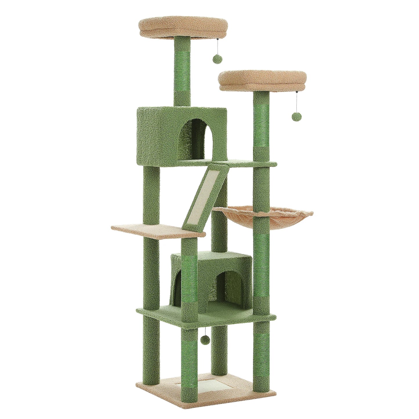 Multi-Level Cat Tree Indoor Tower with Scratching Posts Hammock Condo