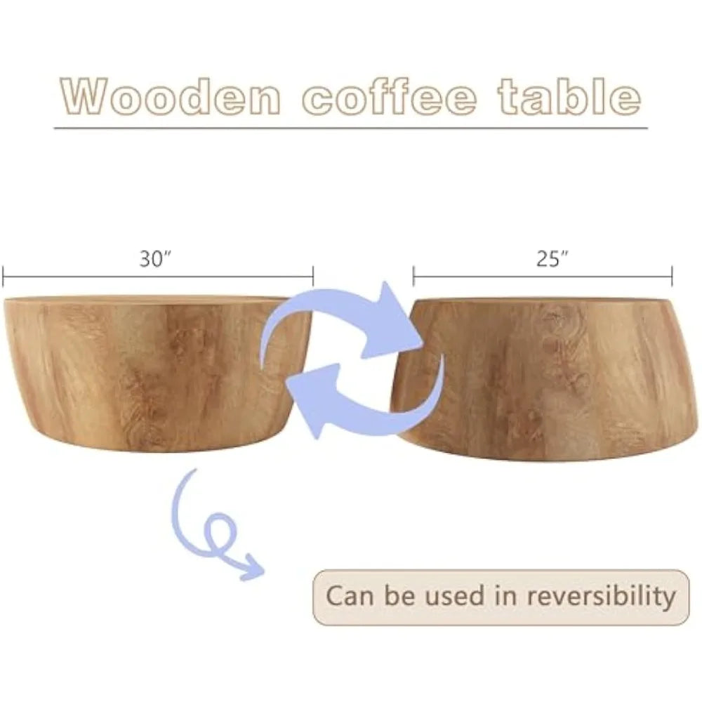 Ljustra Round Coffee Table 29.5 Inch Mid Century Modern Vintage Furniture