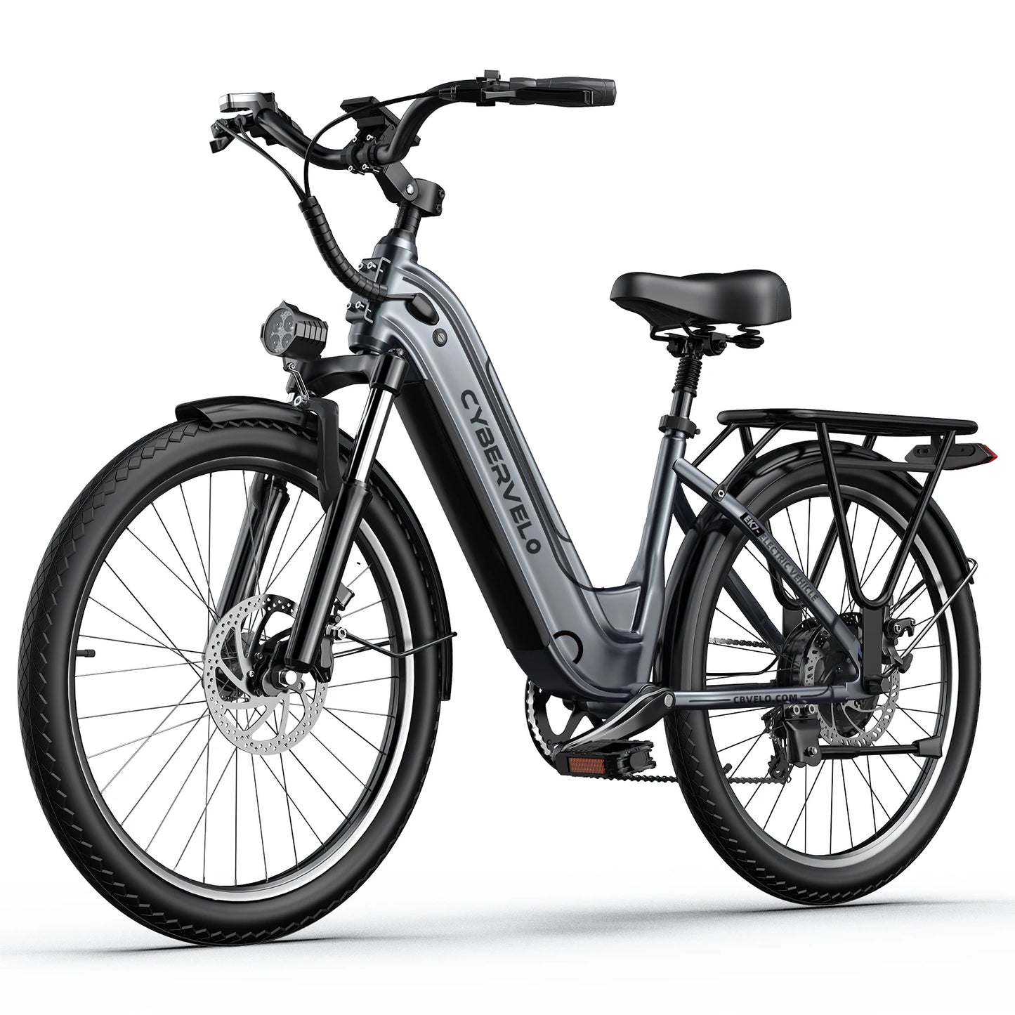Ljustra 26 Inch Electric Bike 1000W Peak 80 Miles Removable Battery