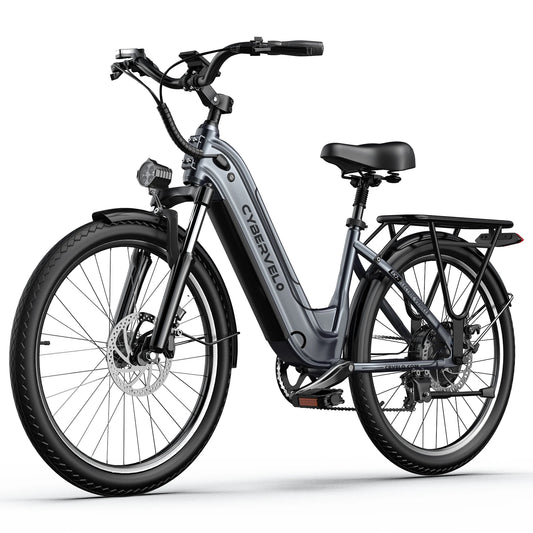 Ljustra 26 Inch Electric Bike 1000W Peak 80 Miles Removable Battery