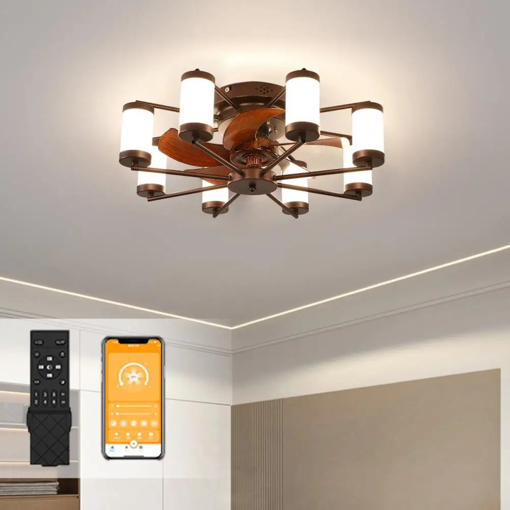 Ljustra Ceiling Fan with Light Remote Control Modern Chandelier 24"