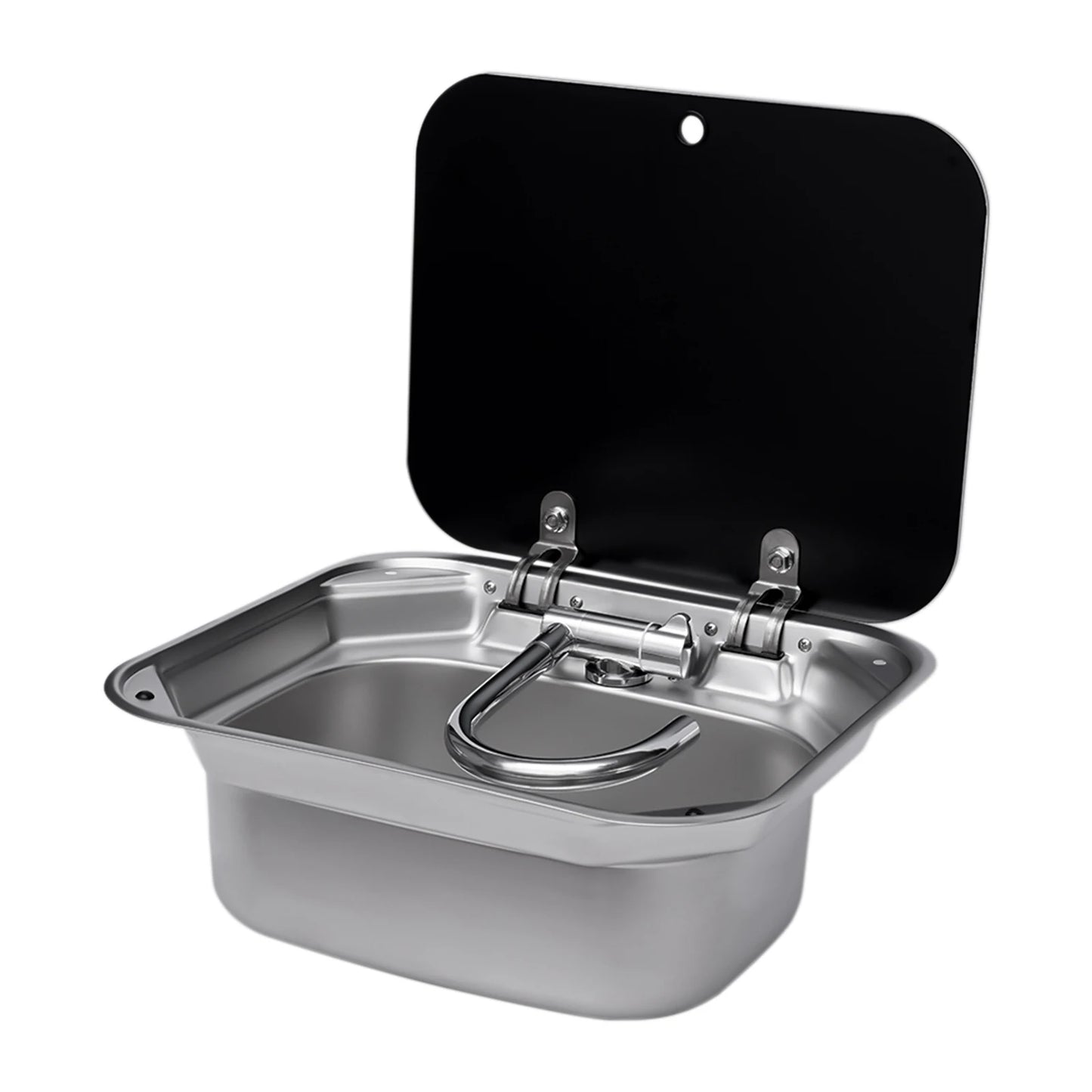 Steel Hand Wash Basin Sink with Tap for RV Caravan Boat Accessories