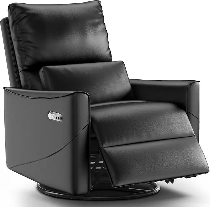 Power Swivel Rocker Recliner Chair for Adults Nursery Glider USB Port