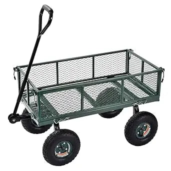 Ljustra Steel Utility Garden Wagon Capacity 400 lbs Foldable Durable