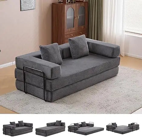 Ljustra 4-in-1 Convertible Folding Sleeper Sofa Bed Couch