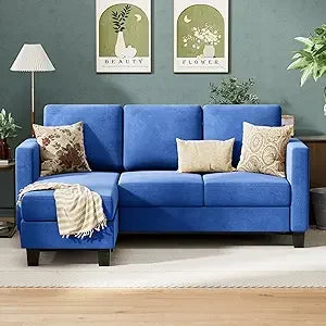 Ljustra L-Shaped Sectional Sofa with Movable Ottoman for Small Spaces