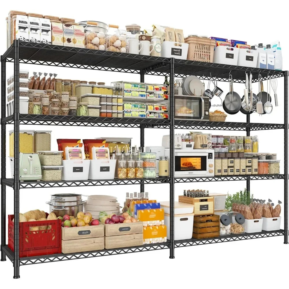 72.8" Heavy Duty Metal Shelving Unit 4 Tier Storage Rack 1280LBS Capacity